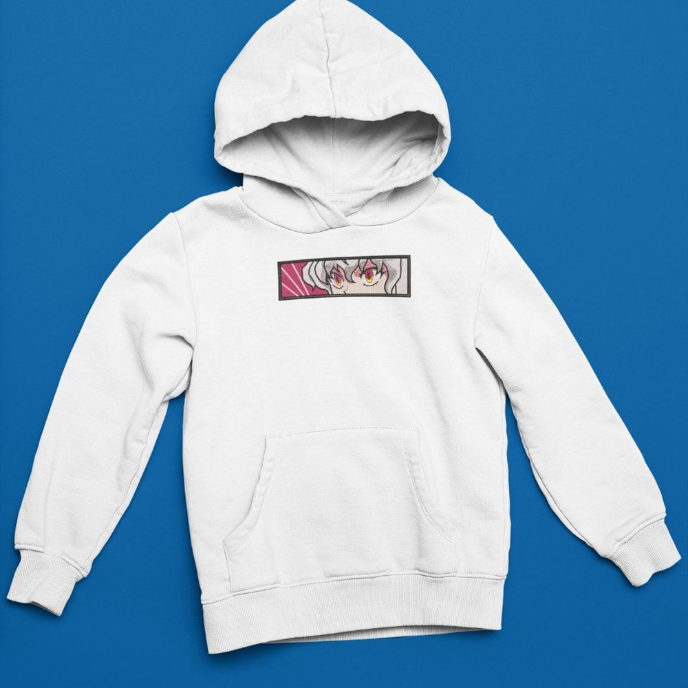 New- White&black Embroidered anime box hoodies